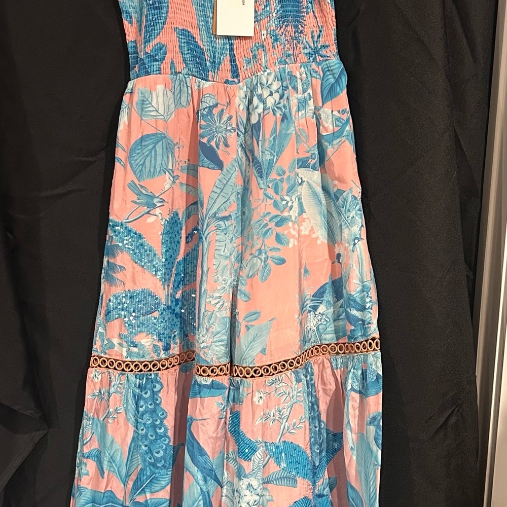 Hemant & Nandita Floral Smocked Jumpsuit